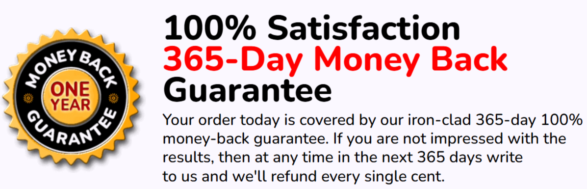 NeuroVera 365 days moneyback guarantee